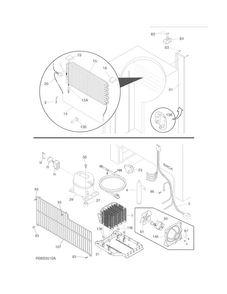 System Diagram and Parts List for KRS220RHY3  Kelvinator Refrigerator