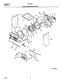UPPER CABINET / DRUM / HEATER Diagram and Parts List for MLSE62RFD1  Frigidaire Washer Dryer Combo