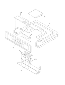 Control Panel Diagram and Parts List for FGET2765PFC  Frigidaire Wall Oven