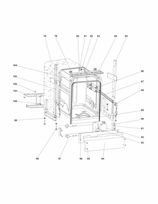 Tub/frame Diagram and Parts List for 58714662110  Kenmore Dishwasher