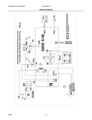 Wiring Diagram Diagram and Parts List for FFPA0822R11  Frigidaire Air Conditioner