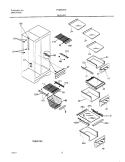 SHELVES Diagram and Parts List for FRS24ZRGW1  Frigidaire Refrigerator