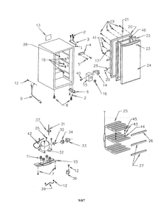 Freezer Compact Diagram and Parts List for 56428502700  Kenmore Freezer