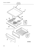 TOP/DRAWER Diagram and Parts List for CFEF368JCB  Frigidaire Range