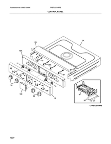 Control Panel Diagram and Parts List for FPET3077RFE  Frigidaire Wall Oven
