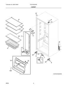 Part Location Diagram of 5304537471 Frigidaire Hinge