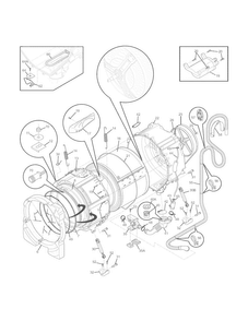 Motor/tub Diagram and Parts List for EIFLW50LIW1  Electrolux Washer