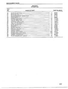 Freezer Page 2 Diagram and Parts List for 43017A-0  Frigidaire Freezer