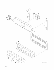 Backguard Diagram and Parts List for 79073439310  Kenmore Range