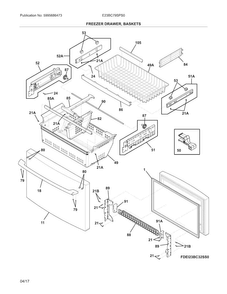 Part Location Diagram of 241987943 Frigidaire Display DRAWER
