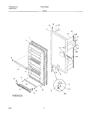 DOOR Diagram and Parts List for FFU17F9GW5  Frigidaire Freezer