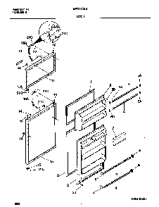 Door Diagram and Parts List for WRT15CSHD4  Westinghouse Refrigerator