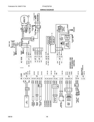 Wiring Diagram Diagram and Parts List for FFHN2750TS5  Frigidaire Refrigerator
