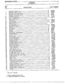 Freezer Page 6 Diagram and Parts List for 49257-7A  Frigidaire Freezer