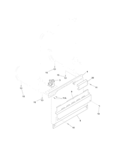 Frame Diagram and Parts List for FBD2400KS3B  Frigidaire Dishwasher