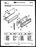 BACKGUARD Diagram and Parts List for 30DPMDWGN01-23  Tappan Range
