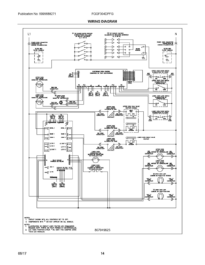 07 - WIRING DIAGRAM Diagram and Parts List for FGGF304DPFG  Frigidaire Range