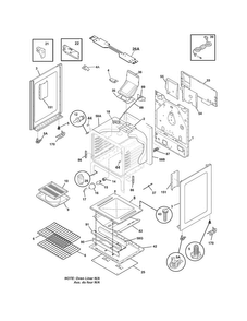 Body Diagram and Parts List for FFGF3021LWD  Frigidaire Range