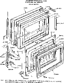 Door Parts Diagram and Parts List for 5648898410  Kenmore Microwave