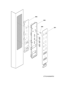 Controls Diagram and Parts List for FGHN2866PF2  Frigidaire Refrigerator
