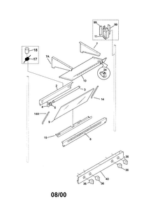 Splasher/light Diagram and Parts List for TGO336BGD2  Tappan Range