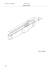 Control Panel Diagram and Parts List for FGID2477RF5A  Frigidaire Dishwasher