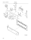 BACKGUARD Diagram and Parts List for FEF366DCF  Frigidaire Range