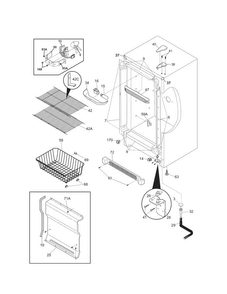 Cabinet Diagram and Parts List for 25328052809  Kenmore Freezer