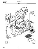 BODY Diagram and Parts List for MEF402WCWA  Frigidaire Range