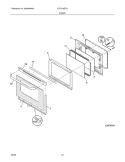 DOOR Diagram and Parts List for FGF318ECA  Frigidaire Range