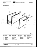 DOOR PARTS Diagram and Parts List for GF300HXW5  Frigidaire Range