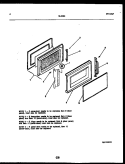 DOOR PARTS Diagram and Parts List for 56-3462-10-01  Tappan Microwave
