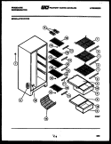SHELVES AND SUPPORTS Diagram and Parts List for FPD19VFW0  Frigidaire Refrigerator