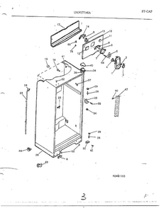 Refrigerator Page 3 Diagram and Parts List for 17714-0A  Frigidaire Refrigerator