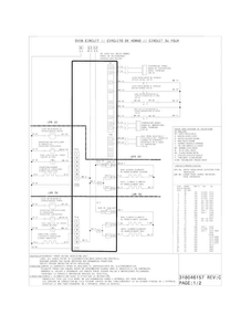 Wiring Diagram Diagram and Parts List for FGEF308TNFB  Frigidaire Range