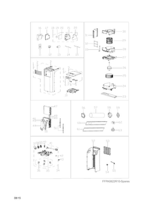Recommended Spare Parts Diagram and Parts List for FFPA0822R10  Frigidaire Air Conditioner