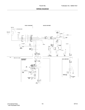 13 - WIRING DIAGRAM Diagram and Parts List for FGUI2149LF3  Frigidaire Refrigerator