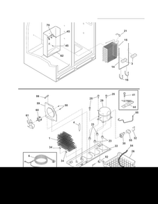 System Diagram and Parts List for DFHS2313MF4  Frigidaire Refrigerator
