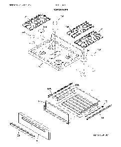 Top/drawer Diagram and Parts List for LFGF3054TFF  Frigidaire Range