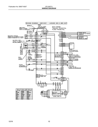 Wiring Diagram Diagram and Parts List for EFLS627UTT1  Frigidaire Washer