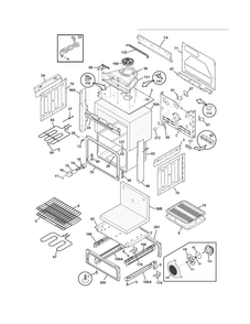 Body Diagram and Parts List for CFDS3035LS2  Frigidaire Range