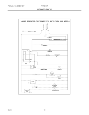 10 - WIRING SCHEMATIC Diagram and Parts List for FFHT2126PB2  Frigidaire Refrigerator