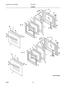 Doors Diagram and Parts List for FFET2726TBC  Frigidaire Range
