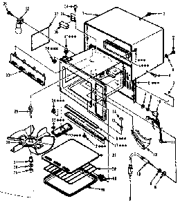 Cabinet Parts Diagram and Parts List for 5648888611  Kenmore Microwave