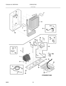 System Diagram and Parts List for CRSEH237AS0  Frigidaire Refrigerator