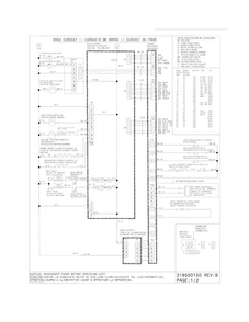 Wiring Diagram Diagram and Parts List for EI30GS5CJSC  Electrolux Range