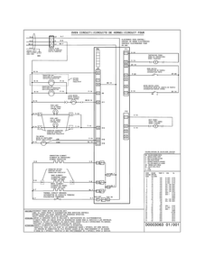 Wiring Diagram Diagram and Parts List for FGEW2765PFC  Frigidaire Wall Oven
