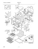 BODY Diagram and Parts List for FEB30S7FCA  Frigidaire Wall Oven