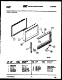 UPPER OVEN DOOR PARTS Diagram and Parts List for 72-2547-00-08  Tappan Range