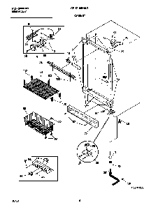 Cabinet Diagram and Parts List for GFU21M6HW1  Gibson Freezer